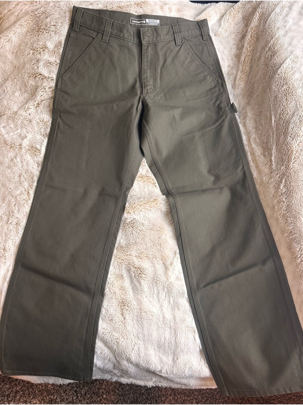 Carhartt Men’s Rugged Flex Relaxed Fit Utility Work Pants - Olive Green